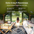 2025 Upgraded Waterproof Inflatable Camping Tent, Large Blow-Up Air Tent, No Assembly Needed Luxury Glamping House, Oxford Fabric