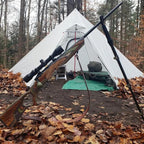 DANCHEL OUTDOOR Backpacking Hot Tent with Stove Jack, 4 Season Lightweight Tipi Tent for 2/4/6 Person Winter Camping Hunting, 10.5FT-16.4FT