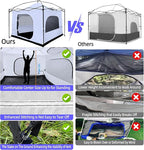 Joramoy Camping Cube for 10×10 Pop Up Canopy, Converts Straight Leg Canopy into Camping Inner Tent, Portable Vented Cube Tent with Full Floor(Frame/Top NOT Included)