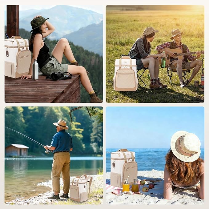 Backpack Coolers Insulated Leak Proof for Women Men, 35 Cans Large Capacity Waterproof Cooler Backpack, Soft Portable Cooler Bag for Beach Travel Camping Picnic Work