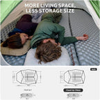 Naturehike Cloud Up 3 Person Backpacking Tent with Footprint - 3 Season Free Standing Lightweight 3 Person Camping Tent | with Footprint, Free Standing, Dome, Camping, Hiking, Waterproof