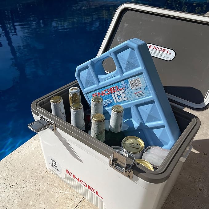 Engel 32°F Cooler & 5°F Freezer Packs - Made in The USA - Ice Packs for Boating, Fishing, Camping & Food Storage. The Perfect Non-Toxic Safe Replacement for Regular Ice or Dry Ice.