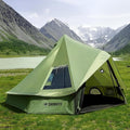 Bell Yurt Tent with Stove Jack, Waterproof Luxury 4 Season Tent 420D Oxford Cloth Green Glamping Tents for Family Outdoor Camping, Hunting, Party, All Year Living
