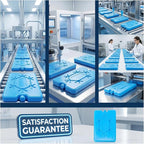 Kona 4 Pack Slim Ice Packs for Lunch Boxes & Coolers – Reusable, Quick Freeze, Space Saving Freezer Packs – Small Thin Cold Packs (Blue)
