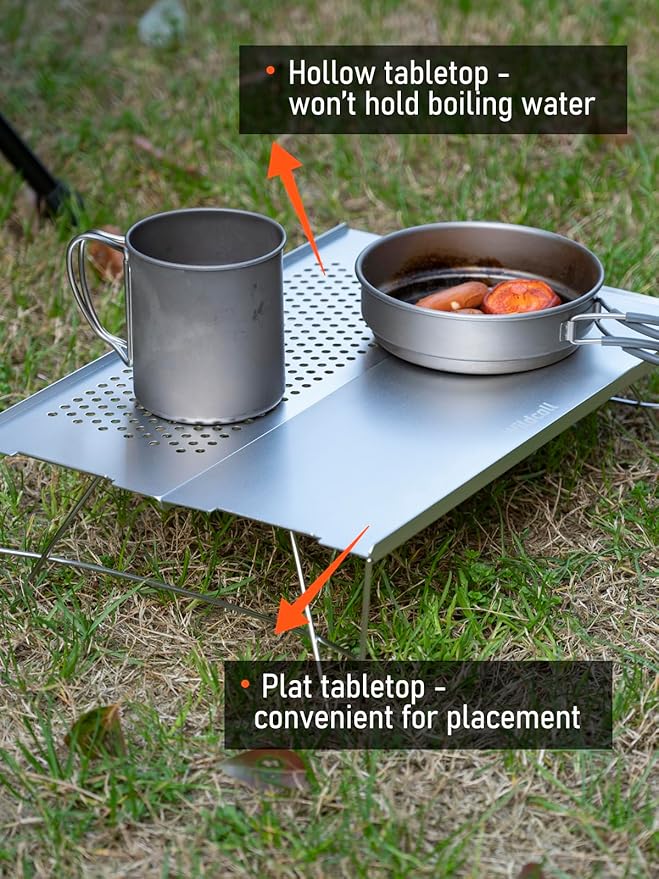 WildCall Mini Solo Folding Table Ultralight Compact with Carry Bag for Backpacking Camping Hiking Beach
