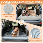 SUV Air Mattress, Thickened Car Air Mattress, SUV Mattress for Truck, Double-Sided Inflatable car Bed with 2 Pillows & Air Pump, Car Camping Mattress Back Seat, Inflatable Bed for Suvs
