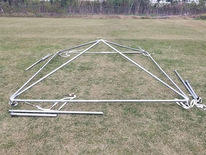 Party Tents Direct 10x10 Heavy-Duty Waterproof Canopy Tent - Steel Frame Outdoor Gazebo for Weddings, Parties & Camping - Red, White and Blue Vinyl Cover