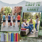 SATINIOR 4 Pack Canvas Portable Camping Hammocks with 4 Carrying Pouch 8 Tree Straps 8 Anti Roll Balance Beam Large 86.6 x 59 Hanging Hammock for Patio Backyard Outdoor, Red & Blue & Green & White
