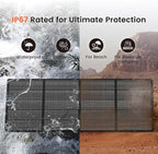 400W Portable Foldable Solar Panel - Lightweight Charger with Upgraded Bracket, 34.2V Waterproof 400 Watts Solar Charger for RVs, Campervans, Power Outages, and Outdoor Sheds
