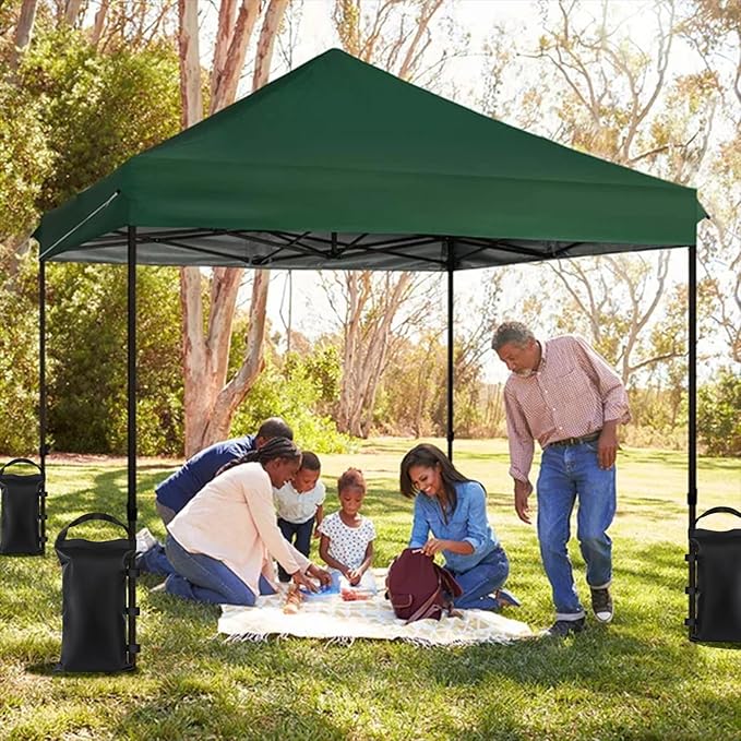 Sand Bags for Canopy Legs Empty Sandbags for Weight, Canopy Tent Weights Set of 4 Heavy Duty 1680D Pop Up Tent Weights Bags (Black, 120LBS)