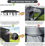 COBIZI 10x30 Pop up Canopy Tent 10x30 Canopy with 8 Sidewalls Waterproof Heavy Duty Commercial Tent for Parties Outdoor Garden Gazebo, Carry Bag with Wheel(10x30ft, Black)