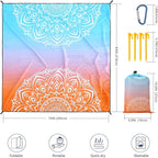 Beach Blanket Waterproof Sandproof Extra Large Beach Mat 79" X 83"/120"x108"for 1-8 Adults Quick Drying Durable Outdoor Picnic Mat for Beach Travel Camping Hiking