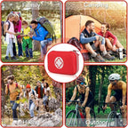 Snake Bite Kit, Bee Sting Kit, Emergency First Aid Supplies, Venom Extractor Suction Pump, Bite and Sting First Aid for Hiking, Backpacking and Camping. Includes Bonus CPR face Shield (Red)