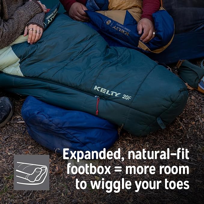 Kelty Cosmic Synthetic Fill 0 Degree Backpacking Sleeping Bag, Regular – Compression Straps, Stuff Sack Included