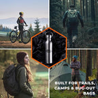 Tactiko Survival 25 oz/750 ml Stainless Steel Wide Mouth Water Bottle, Single Wall Boil-Safe, Leakproof, BPA-Free with Carry Sleeve and Strap for Camping, Hiking, Outdoor Prep (Pink)