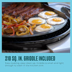 Charbroil 3-in-1 Dual Fuel Outdoor Bistro Pro Electric Grill & Griddle + Charcoal Mode BBQ, Black - 25302145