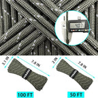 VVAAGG Reflective Paracord Rope 100FT, 7 Strand Nylon para Cord Lanyard Utility 550 Parachute Cord, 4mm Thin Tent Rope for Outdoor Camping Hiking