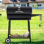 Royal Gourmet CC1830 30 Inch Barrel Charcoal Grill with Warming Rack, Outdoor BBQ Grill with 627 Sq. In. Grilling Space for Backyard, Patio and Parties, Black
