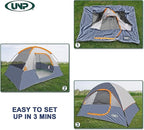 Camping Tent 2-4 Person, Waterproof Windproof Tent with Rainfly Easy Set up-Portable Dome Tents for Camping…