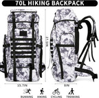 Hiking Backpack for Men 70L/100L Camping Backpack Military Rucksack Molle 3 Days Assault Pack for Climbing | Camping Backpack, 3 Days Assault Pack, for Climbing