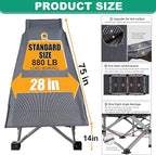 LILYPELLE Folding Camping Cot, Extra Wide Heavy Duty Sleeping Cots with Carry Bag, Double Layer Oxford Portable Travel Camp Cots for Home, Office Nap and Outdoor Beach