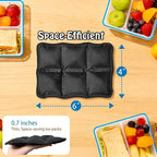 4pcs Reusable Ice Packs for Lunch Boxes & Coolers, (6”x4”x0.7”) Slim Freezer Packs for School Lunch Bags, Small Non-Toxic Cooler for Picnic & Camping