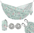 Skiing Sage Green Camping Hammocks with Tree Straps Fabric Hammock for Outside Camping Essentials