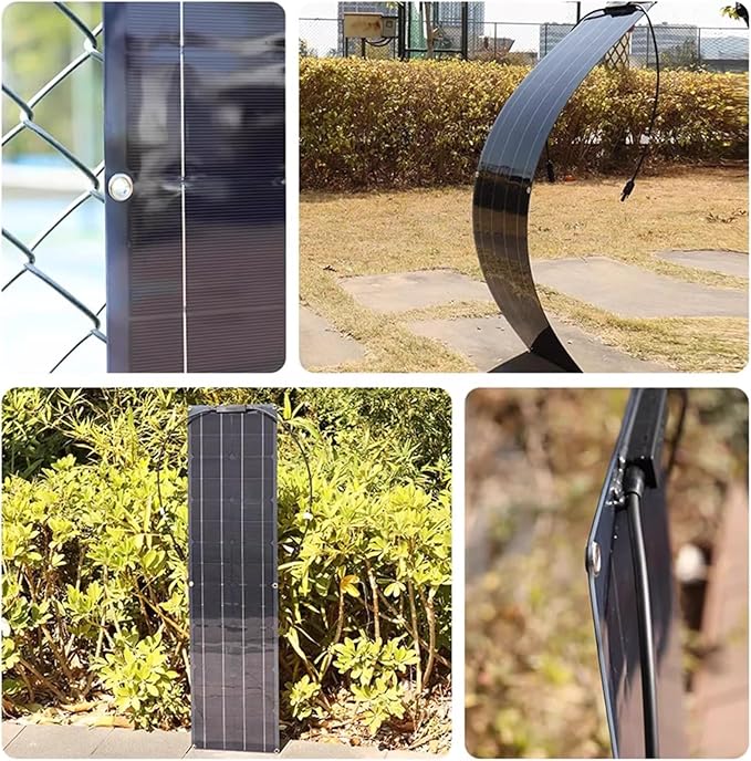 200W 400W 800W Flexible Solar Panel Kit with 40A Charger Controller Cable, Battery for Camping, Caravan, Campervan, Motorhomes, Boat(800W)