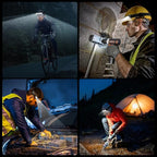 LED Headlamp Rechargeable with Red Light 2 Pack, 230° Wide Beam Head Lights for Forehead, 7Mode Head Lamp, LCD Digital Display, Waterproof Hard Hat Light for Camping Hiking Fishing