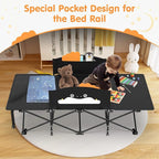 Suteck Kids Camping Cot, Comfortable Toddler Cot Bed Easy to Store and Use, Portable Sleeping Cot with Guardrail, Lightweight Bed for Outdoor Indoor Home