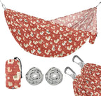 Retro Cute Alpacas Red Hammocks for Camping with Portabl Carry Bag Backyard Hammock for Camping & Hiking Essential