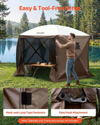 VEVOR 12x12ft Pop Up Gazebo Sidewalls with Window, 3 Solid Waterproof Panels, UV Protection, Wind & Sun Privacy Walls for Outdoor Events, Compatible with Clam, Escape & COBIZI Gazebo Screen Shelters