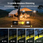 LED Camping Lantern Rechargeable 1000LM, 12 Lighting Modes Hanging Light with Magnetic Base, Portable 4000mAh RGB Tent Lights for Camping, Emergency, Hurricane, Power Outages, Home, Hiking
