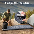ATEPA ThermAir Backpacking Inflatable Sleeping Pad, 5 R-Value Insulated Ultralight Portable Sleeping Pad Thick Camping Mat with Pump Sack for Camping Backpacking Tent, Wide Long Size 71.65"x24.41"