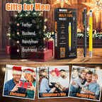 WEARXI Gifts for Men 9 in 1 Multitool Pen, Fathers Day Dad Gifts from Daughter Son, Birthday Gift for Men/Boyfriend Mens Gift for Dad/Him/Husband, Cool Gadgets, Camping Accessories