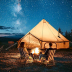YOLENY Bell Tent, Yurt Tent 4/6/8/10 Person 4 Season Waterproof Glamping Tents w/Stove Jack for Family Camping Outdoor Party, Glamping Tents for Camping - 10/13.1/16.4FT