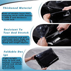 1400 L/370 Gal Water Bladder Tank, Foldable Portable Water Storage Container, Emergency Water Bag for RV, Truck Bed, Fire Prevention, Drought Resistance, Black