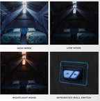 CORE Instant Cabin Tents with LED Lights | 6 Person / 9 Person / 12 Person Family Multi Room Lighted Pop Up Tents for Camping | Included Storage Pockets for Camping Accessories