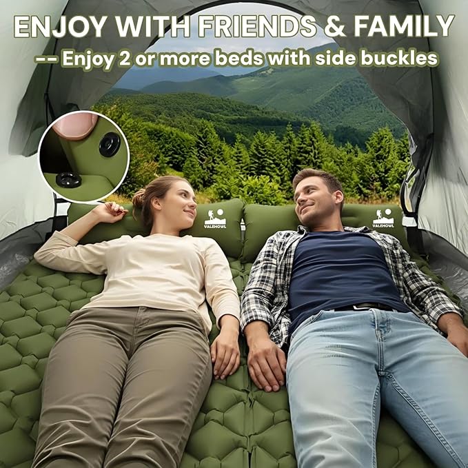1.8 Pounds Ultralight Camping Sleeping Pad - R-Value 3.0 for 4 Seasons, Durable & 100% Waterproof Outdoor Air Mattress, Compact Sleeping Mat for Hiking, Backpacking, Travel