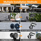 Magnetic Solar Motion Lights Outdoor, Motion Sensor Outdoor Lights with 92 LEDs, 360°Rotatable Adjustable Solar Fence Lights (600 LM,6000 K), Waterproof Security Light for Deck,Gutter,Camping (2 Pack)