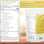MOUNTAIN ESSENTIALS Whole Egg Crystals Pasteurized Dried Egg Powder 8 Oz Pure Natural Nutrient-Rich Whole Egg Powder For Baking, Cooking, Camping, Quick Meal Preparation Shelf Stable Food Pack of 1