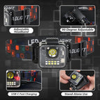 Headlamp Rechargeable 4Pack, 3000 Lumen Ultra-Light Bright Headlamp Flashlight, Clip-on Detachable Portable LED headlamp, 5 Mode Rechargeable Headlamps for Outdoor Camping Fishing