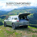 Life Finds Sleeping Platform Storage System Designed for Rivian R1S Vehicles, Folding Platform with Underneath Storage, Black, LF-R1SP