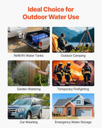 VEVOR Water Storage Bladder 30 Gallon Large Capacity Water Bag, Portable & Collapsible Soft Waters Container, Leakproof & Tear-Resistant PVC Emergency Waters Storage Tank for RV Truck & Outdoor Use