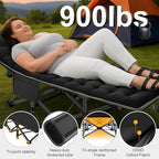ABORON Camping Cot for Adult 28" Extra Wide, 2PK Heavy-Duty 1200D Oxford Cot for Sleeping, Portable Folding Camp Bed with Mat & Carry Bag