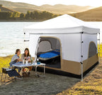 REDCAMP Canopy Camping Tent for Pop Up Canopy Tent, Inner Tent Converts Straight Leg 10'x10' or 10'x20' Canopy into Camping Tent, Fits 4-6 Person(Frame/Shelter NOT Included)