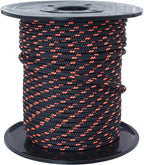 GM CLIMBING Black 3mm Accessory Cord 400LBS Double Braided Durable Pull Cord Tent Tarp Hammock Guyline for Rigging Backpacking Survival Mountaineering 100Ft Roll