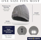 HEAD LIGHTZ® Rechargeable LED Beanie Hat – Hands-Free Lighted Cap for Running, Walking & Camping – As Seen on Oprah’s Favorite Things – Machine Washable, Unisex