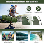 Tangkula 5-in-1 Tent Cot Combo With Awning, Air Mattress, Sleeping Bag, Pillow, Elevated Single Tent With Carrying Bag for Outdoor Camping, Hiking, Picnic, Travel