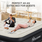 YITAHOME Full Air Mattress with Built-in Pump, 18-Inch Foldable Inflatable Bed with Carry Bag and Repair Patch, Deluxe Raised Air Mattress for Home, Travel, and Camping, Black